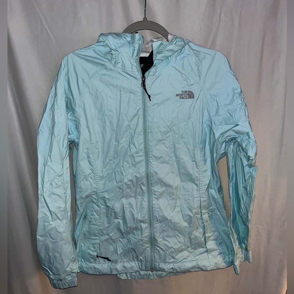 The North Face Rain Jacket Teal, Size Medium